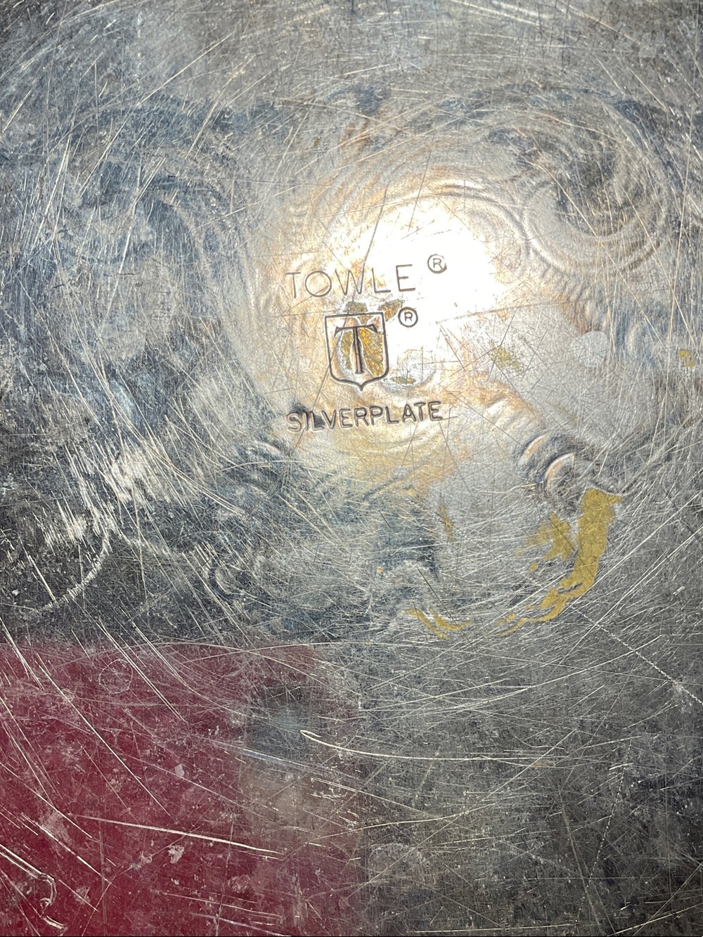 2 Towle Silver-Plated Trays with Engraved Mark - Picture 2 of 8